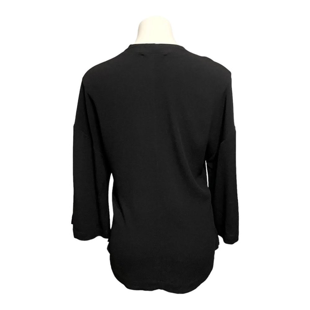 IRO XS Made in France Emilda Black Lace Up 3/4 Sleeve Top - Picture 6 of 9